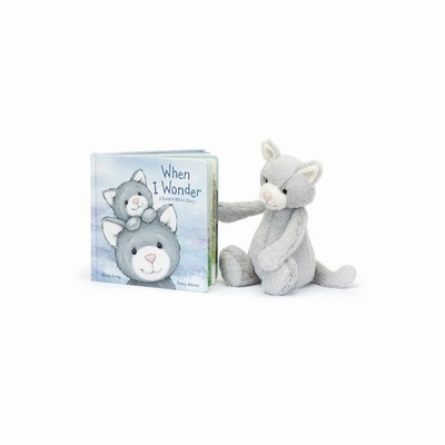 Jellycat When I Wonder and Bashful Grey Kitty Medium USA | 43257TQJO